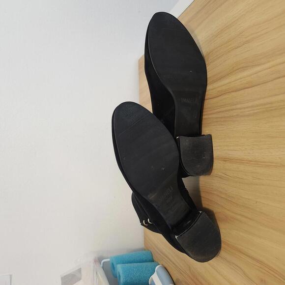 Vaneli Stylish Black Ankle Boots with Gold Accents - Picture 9 of 9